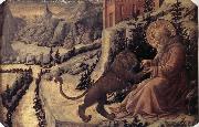 Fra Filippo Lippi St Jerome and the Lion oil painting artist